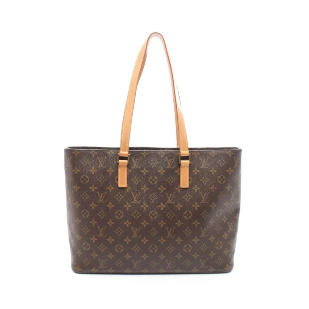 Louis Vuitton Luco Monogram Tote Bag Canvas Leather Brown